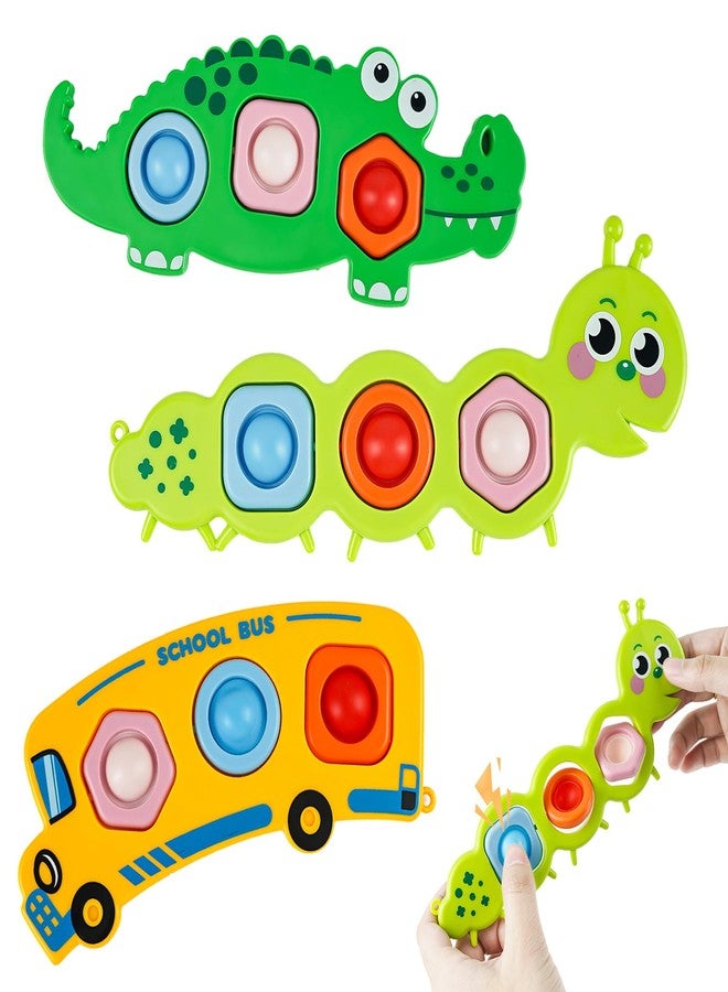 QETRABONE 3 Pcs Fidget Popper Sensory Toys, Airplane Travel Toys Pop Fidget Toys Essential Activities, Autism Christmas Classroom Gifts - Image 1